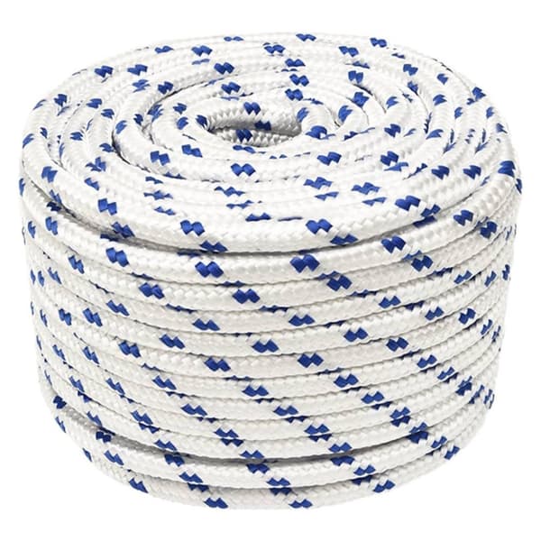vidaXL Veneköysi valkoinen 12 mm 25 m polypropeeni