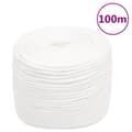 Pikkukuva 1 / 7: vidaXL Veneköysi täysvalkoinen 8 mm 100 m polypropeeni