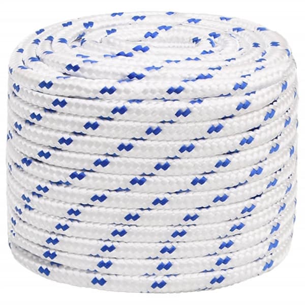 vidaXL Veneköysi valkoinen 18 mm 25 m polypropeeni