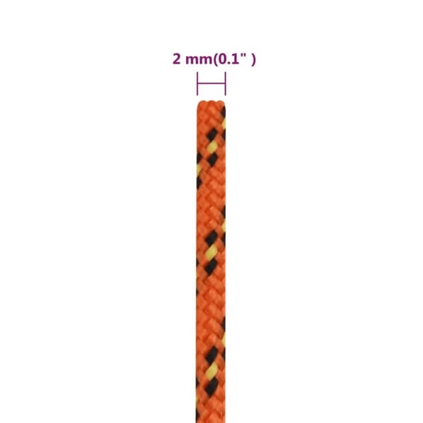 vidaXL tovværk til båd 2 mm 500 m polypropylen orange