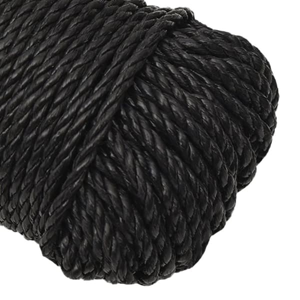 vidaXL arbejdsreb 8 mm 50 m polypropylen sort