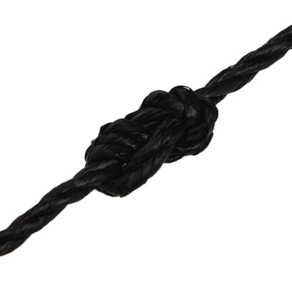 vidaXL arbejdsreb 8 mm 50 m polypropylen sort