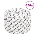 Miniatyrbillede 6 af 7: vidaXL flettet tovværk 14 mm x 250 m polyester hvid