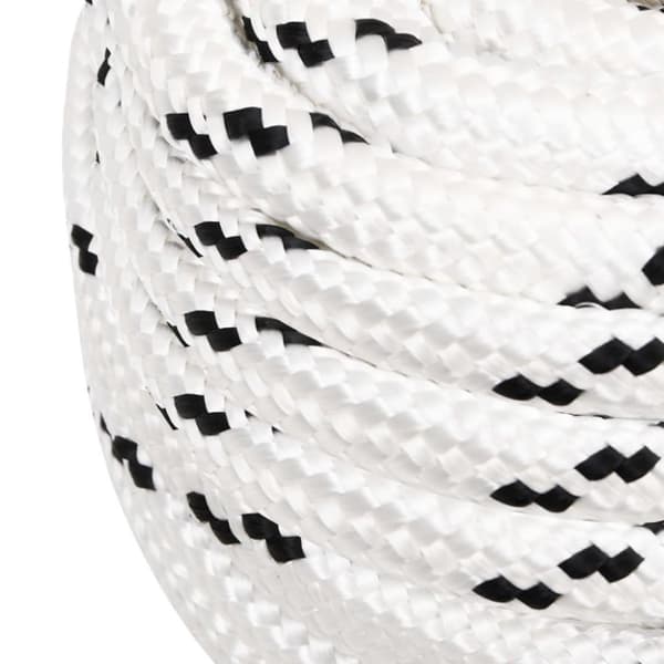 vidaXL flettet tovværk 16 mm x 25 m polyester hvid