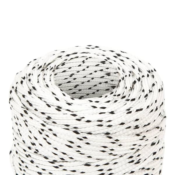 vidaXL flettet tovværk 2 mm x 250 m polyester hvid