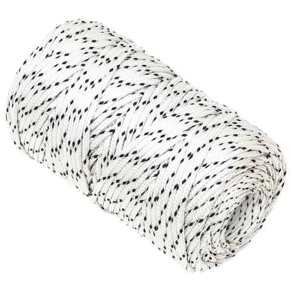 vidaXL flettet tovværk 2 mm x 250 m polyester hvid