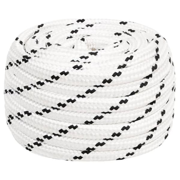 vidaXL arbejdsreb 18 mm 50 m polyester hvid