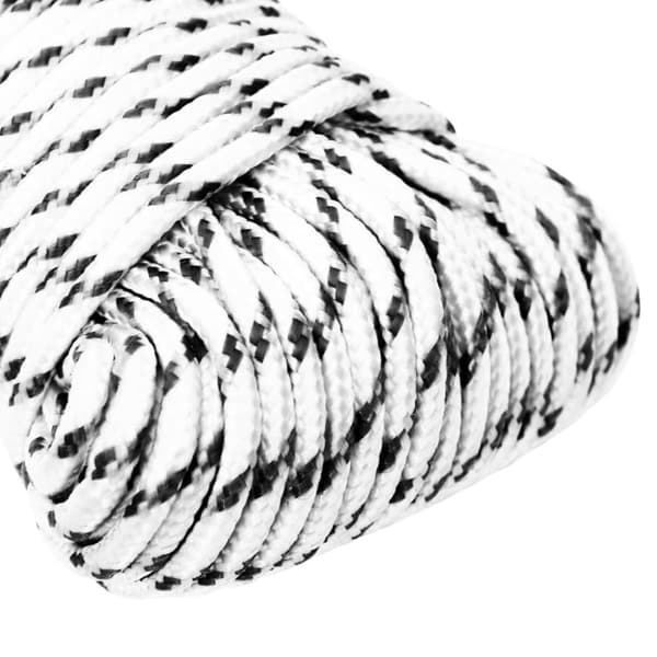 vidaXL flettet tovværk 5 mm x 100 m polyester hvid