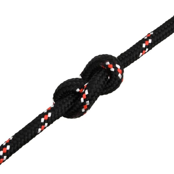 vidaXL Båttau svart 18 mm 100 m polypropylen