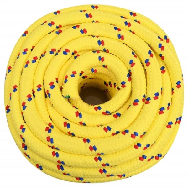 vidaXL Båttau gul 20 mm 100 m polypropylen