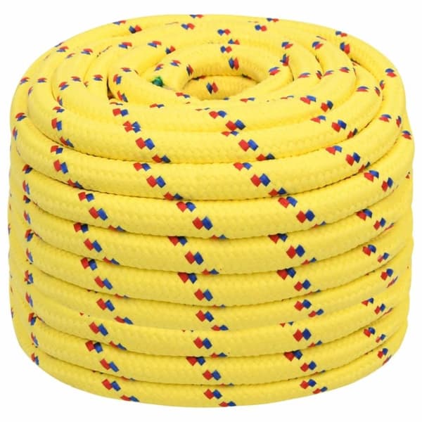 vidaXL Båttau gul 20 mm 100 m polypropylen