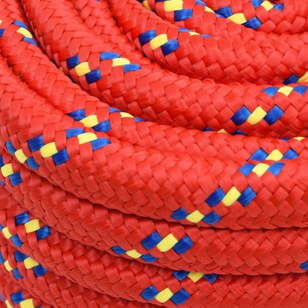 vidaXL Båttau rød 20 mm 100 m polypropylen