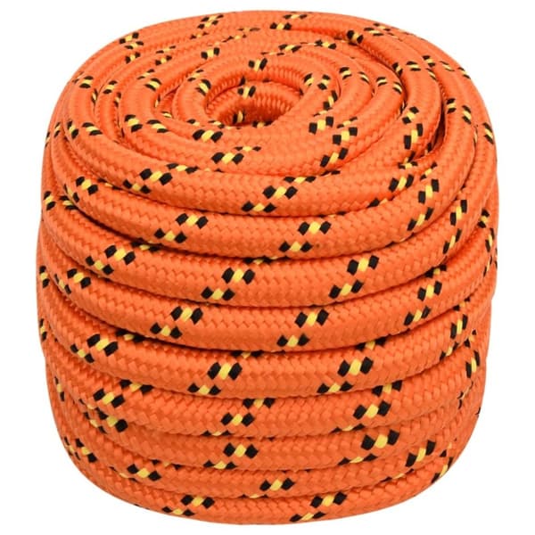 vidaXL Båttau oransje 20 mm 25 m polypropylen