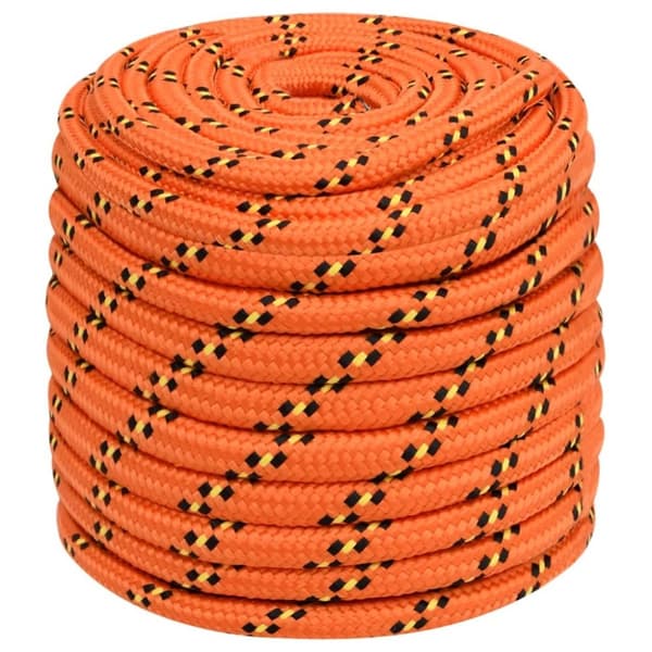 vidaXL tovværk til båd 16 mm 50 m polypropylen orange