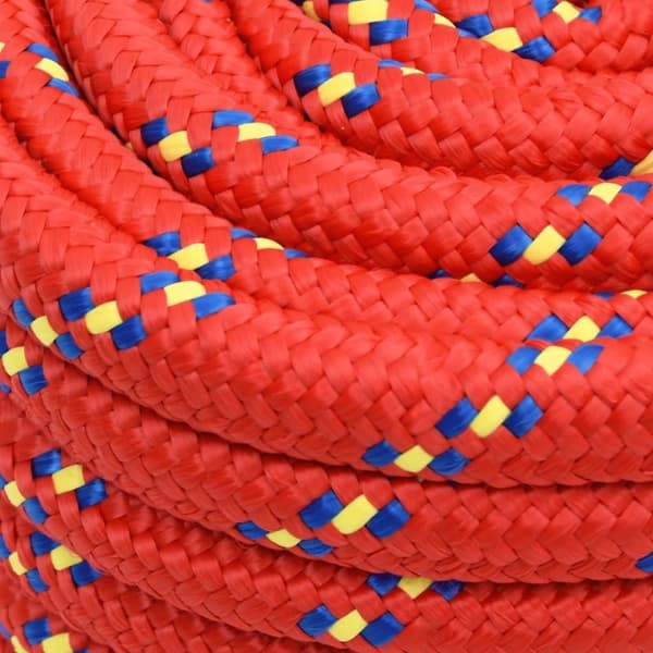vidaXL Veneköysi punainen 20 mm 25 m polypropeeni