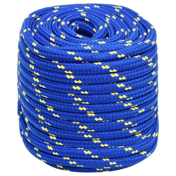 vidaXL Båttau blå 18 mm 100 m polypropylen