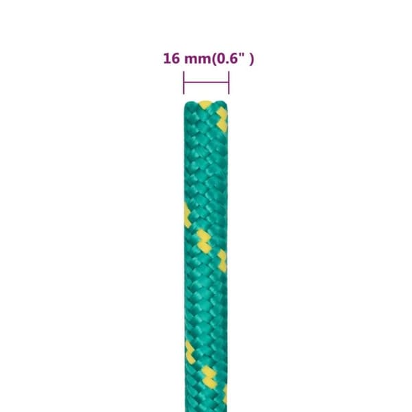 vidaXL Båttau grønn 16 mm 100 m polypropylen