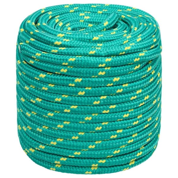 vidaXL Båttau grønn 16 mm 100 m polypropylen