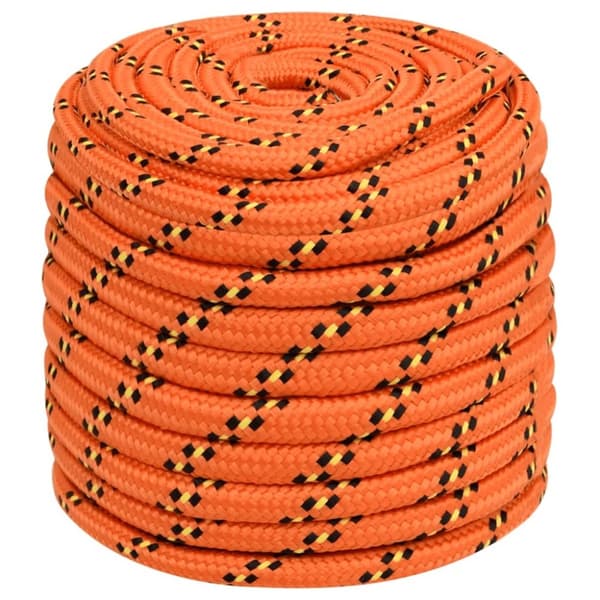 vidaXL Båttau oransje 18 mm 50 m polypropylen