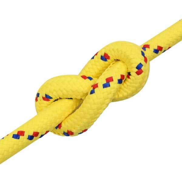 vidaXL Båttau gul 20 mm 25 m polypropylen