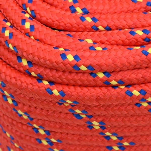 vidaXL Båttau rød 18 mm 100 m polypropylen