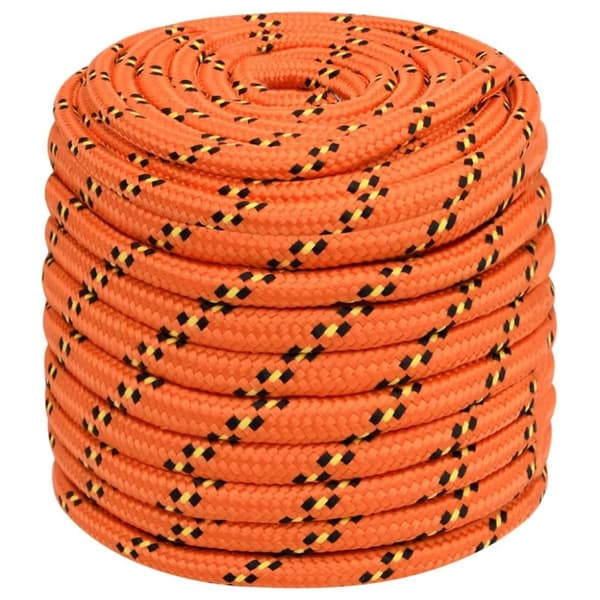 vidaXL Båttau oransje 16 mm 25 m polypropylen