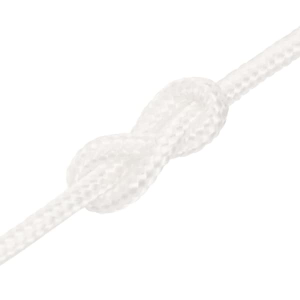 vidaXL Båttau helhvit 5 mm 25 m polypropylen