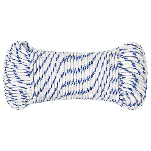 vidaXL Båttau hvit 5 mm 25 m polypropylen