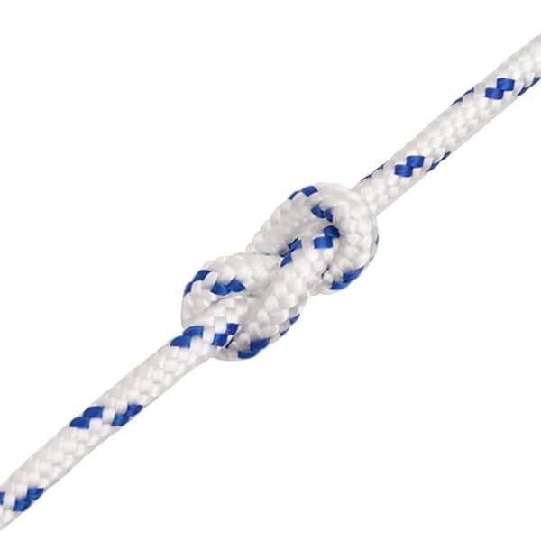 vidaXL Båttau hvit 5 mm 25 m polypropylen