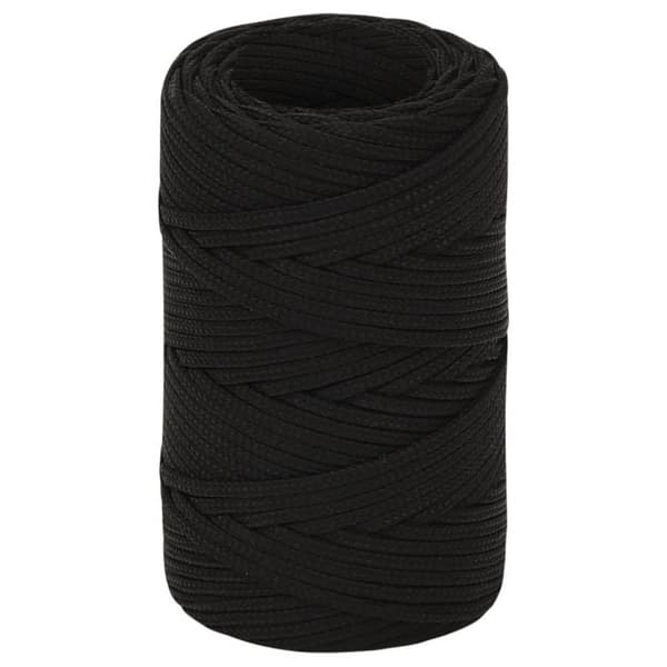 vidaXL Arbeidstau svart 2 mm 25 m polyester