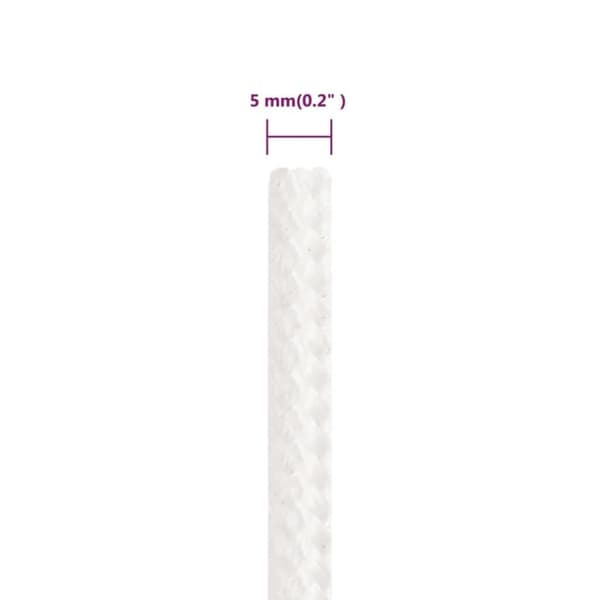 vidaXL tovværk til båd 5 mm 25 m polypropylen hvid