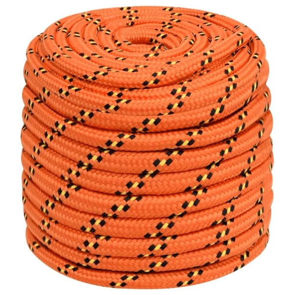 vidaXL tovværk til båd 18 mm 100 m polypropylen orange