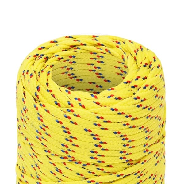 vidaXL Veneköysi keltainen 2 mm 25 m polypropeeni