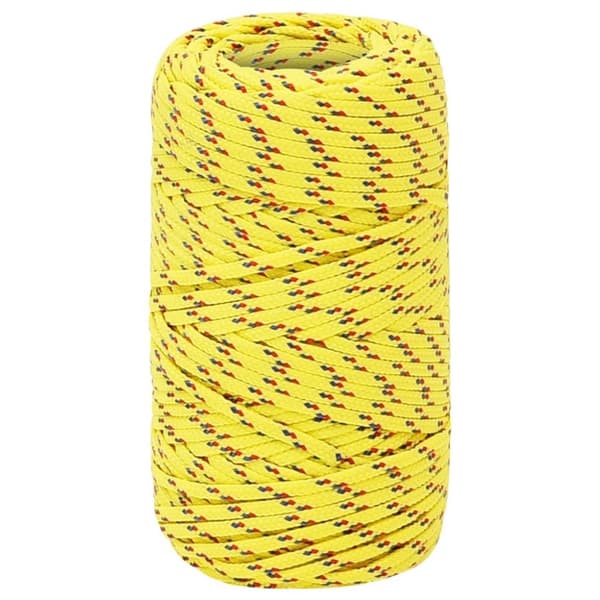 vidaXL Veneköysi keltainen 2 mm 25 m polypropeeni