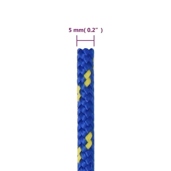 vidaXL Veneköysi sininen 5 mm 25 m polypropeeni
