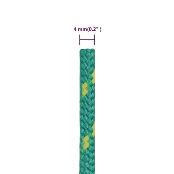 vidaXL Båtlina grön 4 mm 50 m polypropen
