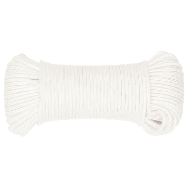 vidaXL Båttau helhvit 4 mm 25 m polypropylen