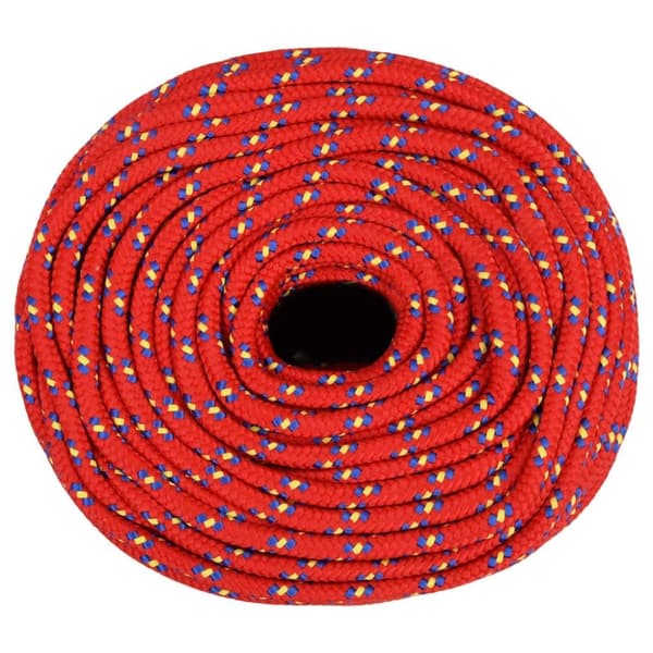 vidaXL Veneköysi punainen 10 mm 100 m polypropeeni