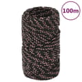 Pikkukuva 1 / 6: vidaXL Veneköysi musta 2 mm 100 m polypropeeni