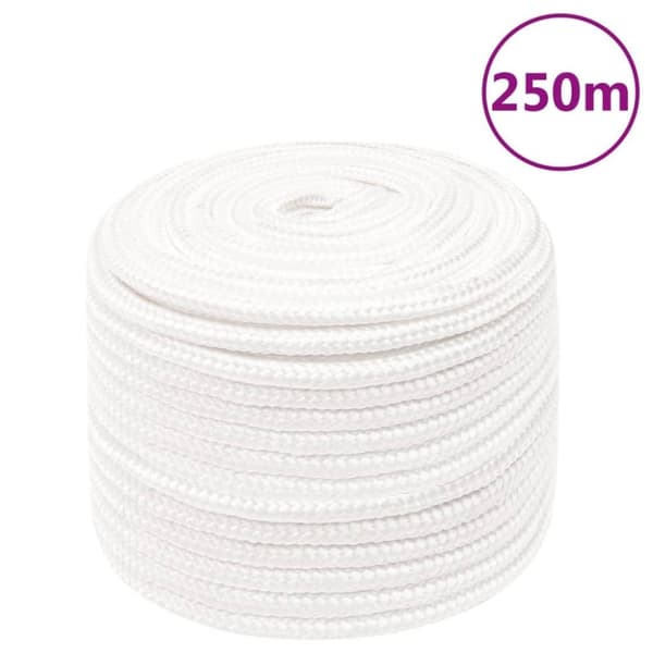 vidaXL tovværk til båd 14 mm 250 m polypropylen hvid