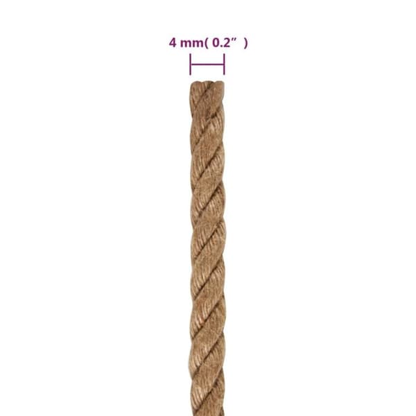 vidaXL Jutetau 50 m lang 4 mm tykk
