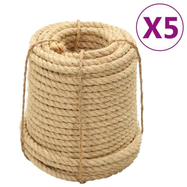 vidaXL Sisalrep 5 st 14 mm 100 m