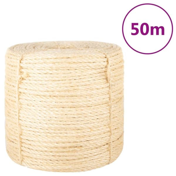 vidaXL Rep 100% sisal 6 mm 50 m