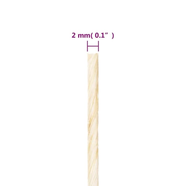 vidaXL Rep 100% sisal 2 mm 600 m