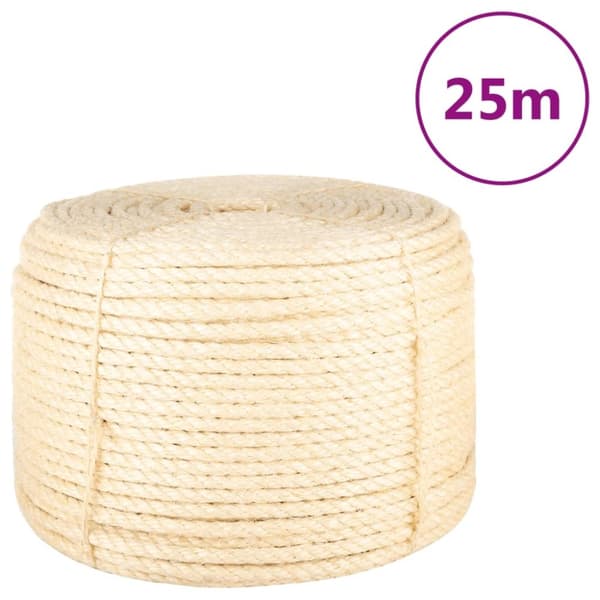 vidaXL Rep 100% sisal 12 mm 25 m