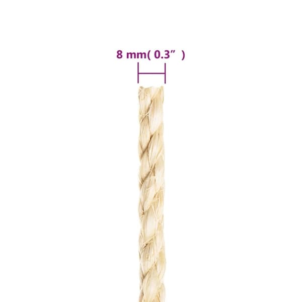 vidaXL reb 100 % sisal 8 mm 25 m