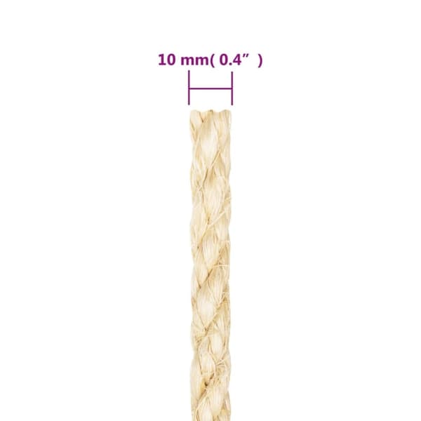vidaXL reb 100 % sisal 10 mm 25 m