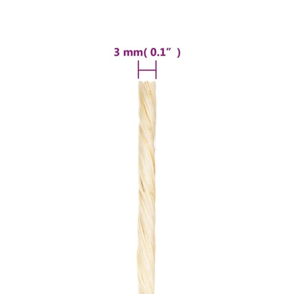 vidaXL reb 100 % sisal 3 mm 200 m