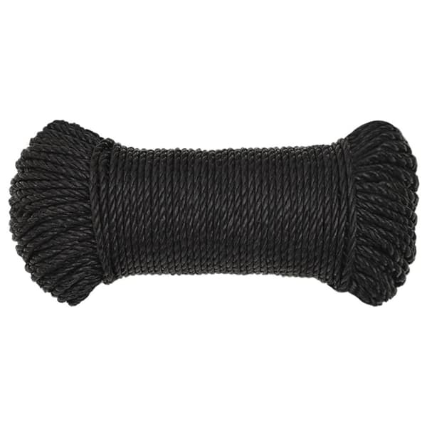 vidaXL Arbeidstau svart 3 mm 50 m polypropylen