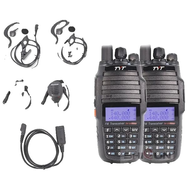 Walkie Talkie, 10 km rækkevidde, Dual band, Tilføj 1 -program Kabel
